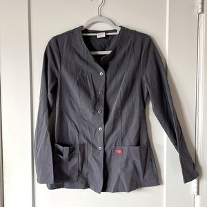 Dickies Light Pewter Xtreme Stretch Snap Front Scrub Jacket 82310